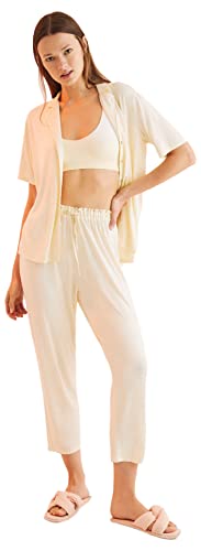 Women'secret Ss23_03304-20 Juego de Pijama, Amarillo, L para Mujer