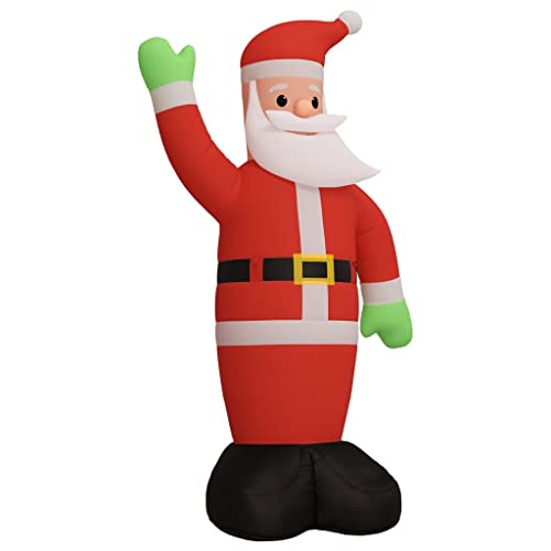 vidaXL Papá Noel Inflable de Navidad con LED Sala Iluminación Navideña Salón Casa Adorno Navideño Fiesta Decoración Festival 820 cm