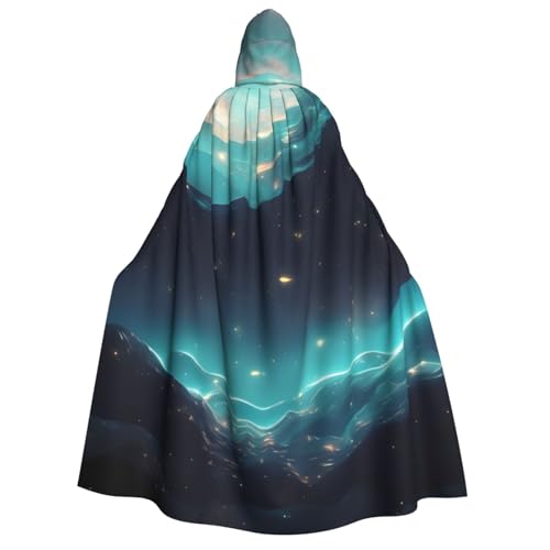 AvImYa Unisex con capucha para Halloween, Navidad, fiesta, cosplay, disfraces, bata, capa, artículos de vacaciones, ciencia ficción, estrellas, impresiones