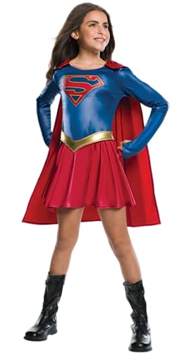 Rubies Disfraz de lujo oficial de Supergirl de la serie de televisión DC Comics para niñas, negro/rojo, L