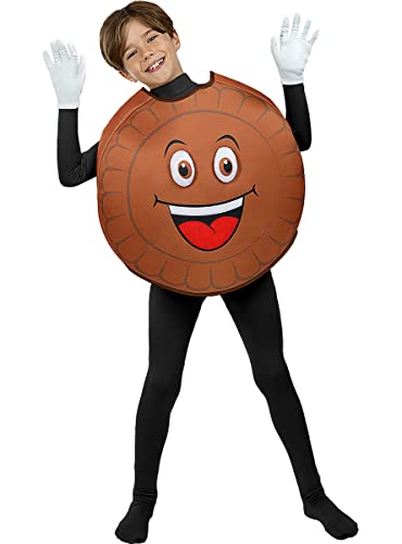 Funidelia | Disfraz de galleta para niño y niña ▶ Cookie, Dulce, Comida, Postre - Disfraz para niños y divertidos accesorios para Fiestas, Carnaval y Halloween - Talla 3-6 años - Marrón