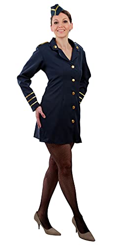 Foxxeo Traje de azafata para una Fiesta de Carnaval de azafatas, tamaño: 42-44