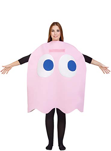 Funidelia | Disfraz de Fantasma Pac-Man Pinky para hombre y mujer ▶ Comecocos, Videojuegos - Disfraz para adultos y divertidos accesorios para Fiestas, Carnaval y Halloween - Talla única - Rosa