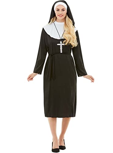 Funidelia | Disfraz de monja para mujer ▶ Religioso, Nun, Sister Act, Profesiones - Disfraz para adultos y divertidos accesorios para Fiestas, Carnaval y Halloween - Talla XXL - Negro