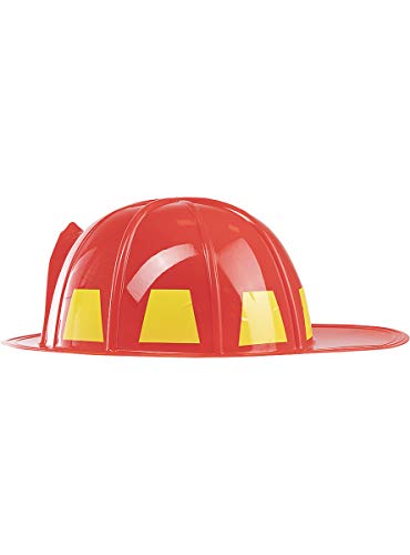 Funidelia | Casco de Bombero para niño y niña Fuego, Profesiones - Color: Rojo, Accesorio para Disfraz - Divertidos Disfraces y complementos para Carnaval y Halloween