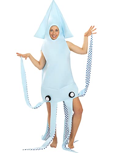 Funidelia | Disfraz de calamar para hombre y mujer Animales - Disfraz para adultos y divertidos accesorios para Fiestas, Carnaval y Halloween - Talla única - Blanco