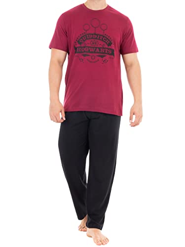 HARRY POTTER Pijama para Hombre Quidditch Negro Large