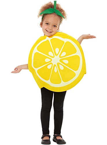 Funidelia | Disfraz de limón para niño y niña Fruta, Comida - Disfraz para niños y divertidos accesorios para Fiestas, Carnaval y Halloween - Talla 7-12 años - Amarillo