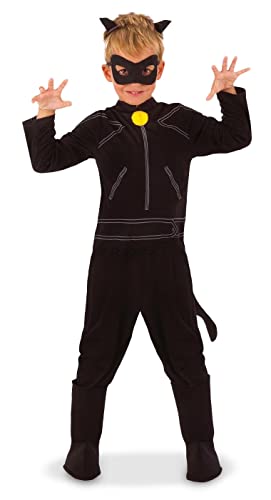 Rubies Ladybug - Disfraz de Cat Noir para niños, talla 5-6 años ( 640904-M)