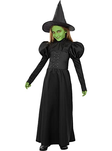 Funidelia | Disfraz de Bruja Mala del Oeste - El Mago de Oz para niña Disfraz para niños y divertidos accesorios para Fiestas, Carnaval y Halloween - Talla 5-6 años - Negro
