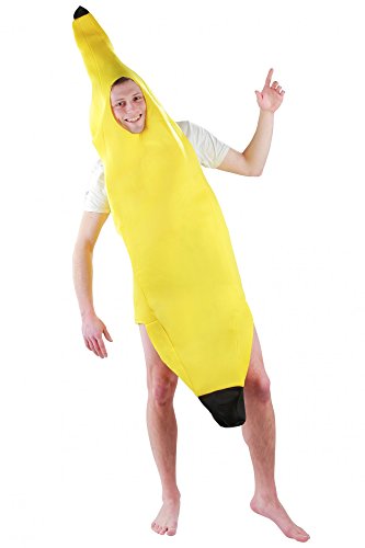 Foxxeo Divertido Disfraz de Banana para Adultos Disfraces de Carnaval Hombres Banana Banana Traje de Banana Traje de Carnaval Bananas Frutas Frutas Traje Bodysuit Disfraces de Carnaval, tamaño: S