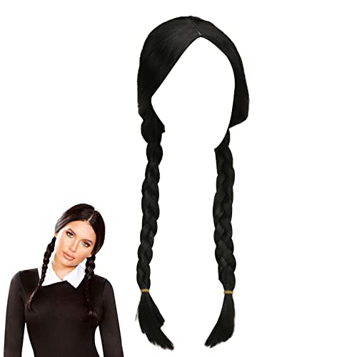 PIGMANA Peluca Addams para niñas/Mujeres, Pelucas Addams Family Thing, Thing from Merchandise Gifts for Children Cosplay Party Decorations
