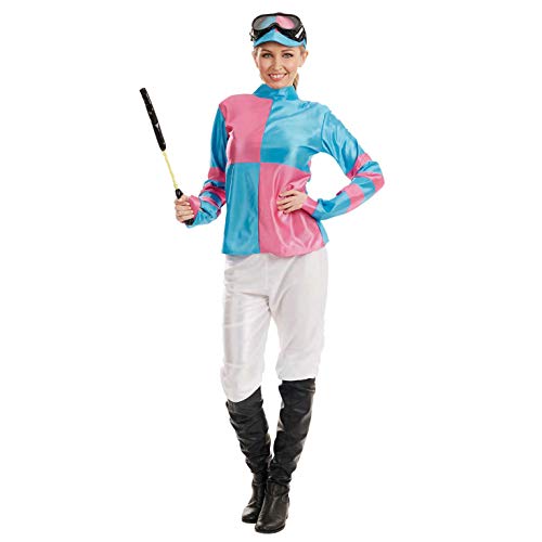 Fun Shack Disfraz Jinete Mujer Con Gafas Y Gorra, Disfraz Jinete Mujer, Disfraz Carreras Mujer, Disfraz Despedida Soltera, Disfraz Mujer Carnaval Talla XL