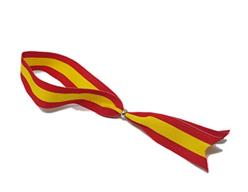 GOS Best Supplies Cinta Bandera de España para Colgar en el Retrovisor del Coche Adorno Colgante Espejo Interior Automovil Colores Amarillo y Rojo