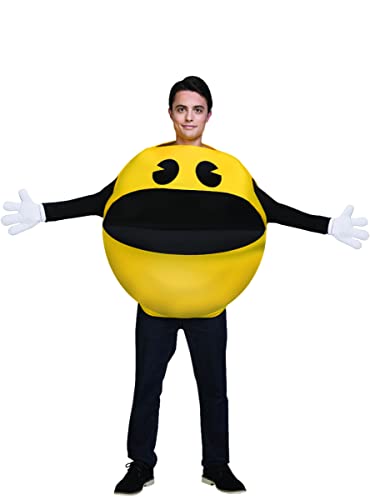 Funidelia | Disfraz de Pac-Man para hombre y mujer Comecocos, Videojuegos - Disfraz para adultos y accesorios para Fiestas, Despedida de Soltero, Carnaval y Halloween - Talla única - Amarillo