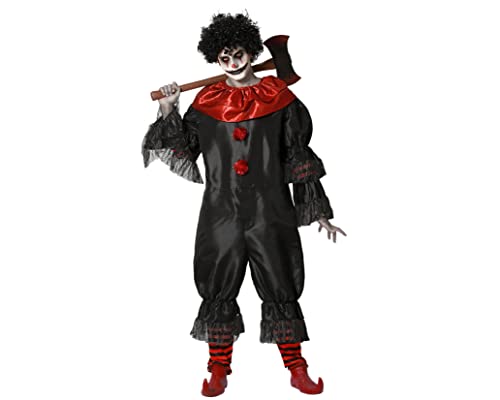 Atosa disfraz payaso diabólico adulto negro M