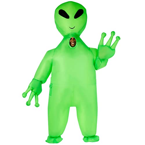 MORPH Costumes Disfraz Alien Hinchable Adulto Gigante con Bolsillo, Disfraz Halloween Hombre inflable Divertido Talla Única