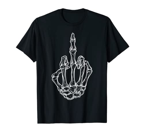 Huesos del disfraz de Halloween de la mano del esqueleto del Camiseta