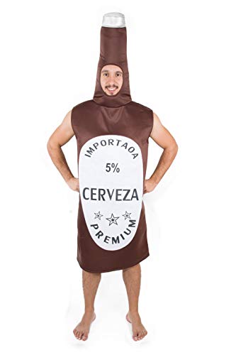 Costumizate! Disfraz de Botella de Cerveza Adulto Especial para Fiestas de Disfraces y Carnaval Talla Unica