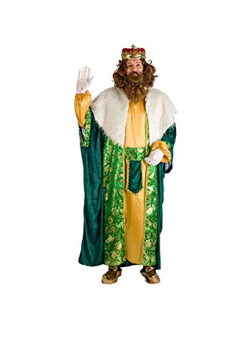 ER Disfraz de Rey Mago. Melchor, Gaspar, Baltasar. Varias tallas. (Gaspar, Adulto. talla única)