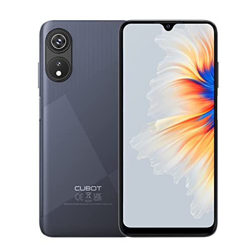 CUBOT P60 Teléfono Móvil Libres Barato(2023), 6.52' Pantalla, 6GB+128GB(256 GB Ampliables) Android 12 Octa-Core Smartphone, 5000mAh Batería, Cámara 20MP+5MP, OTG/Face ID/GPS/4G Dual SIM, Negro