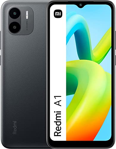Xiaomi Redmi A1 Smartphone, Pantalla Dot Drop de 6,52', batería de 5000 mAh, cámara de 8 MP, 2+32 GB, Negro