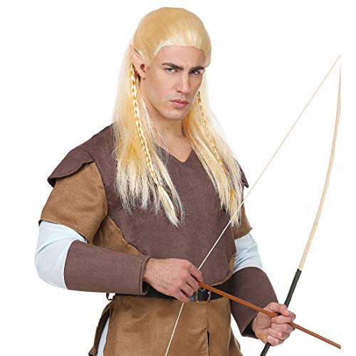 Peluca de fantasía Elfo para Hombre  / Rubio/Fabulosa Peluca para Carnaval Arquero  / Apropiado para Festivales y carnavales