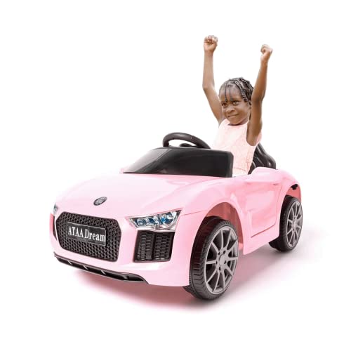 ATAA Dream - Rosa - Coche eléctrico para niños batería con Mando Control Remoto para Padres
