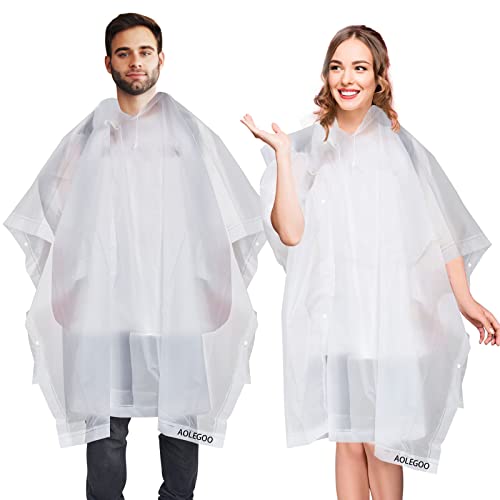 2 Piezas Chubasqueros Impermeable, Ponchos Impermeables Transparentede EVA Portátil Reutilizable con Cubierta Para Viajes, Senderismo, Bicicleta, Unisex