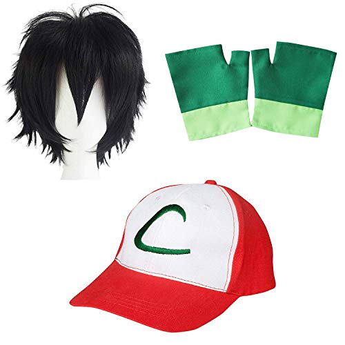 thematys® Disfraz de Serie de TV | Entrenador de Monstruos | Disfraz de Héroe Infantil | Carnaval | Mardi Gras | Cosplay para Adultos y Niños (Set #2 (Sombrero + Guantes + Peluca))