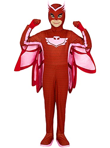 Funidelia | Disfraz de Buhíta PJ Masks deluxe para niña Dibujos Animados - Disfraz para niños y divertidos accesorios para Fiestas, Carnaval y Halloween - Talla 3-4 años - Rojo