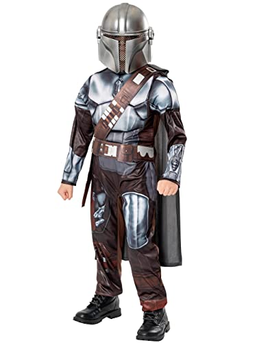 Star Wars Disfraz Vestido para Niños Mandalorian Multicolor 5-6 Años