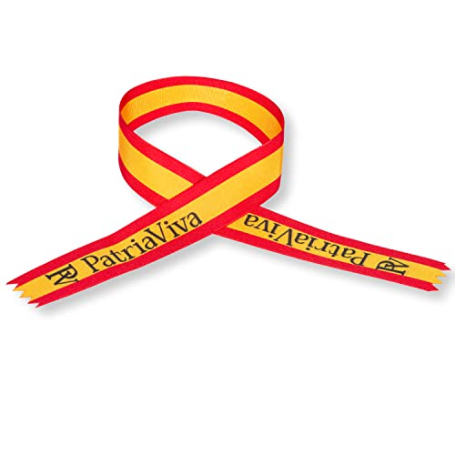 Patria Viva · Cinta colgante bandera España medida manto Virgen del Pilar, para retrovisor coche intermitente moto, lazo de tela, cinta para retrovisor coche motocicleta scooter tamaño Pilar
