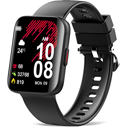 Reloj Inteligente Mujer Hombre, 1.69” Smartwatch Impermeable IP68 Reloj Deportivo con 22 Modos Deporte Pulsera Actividad, Pulsómetro Monitor de Sueño Podómetro Caloría Reloj Deportivo para Android iOS