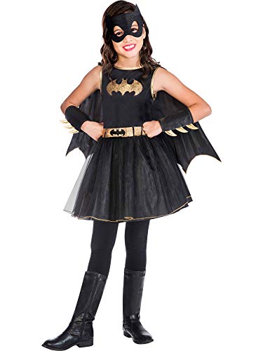 amscan 9908402 Disfraz de Batgirl para niñas, negro, 4-6 años