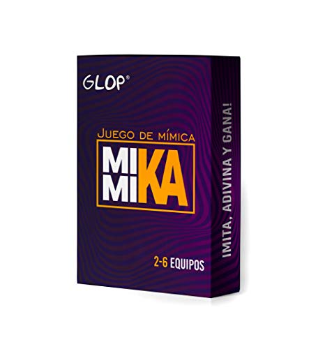 Glop Mimika - Juegos de Mesa Adulto, Familias y Niños a Partir de 8 años - Pon a Prueba tu Habilidad para la Mímica - De 2 a 6 Equipos - Juego de Gestos - Juegos de Mimica - Regalos Originales