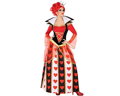 Atosa disfraz reina corazones mujer adulto rojo M