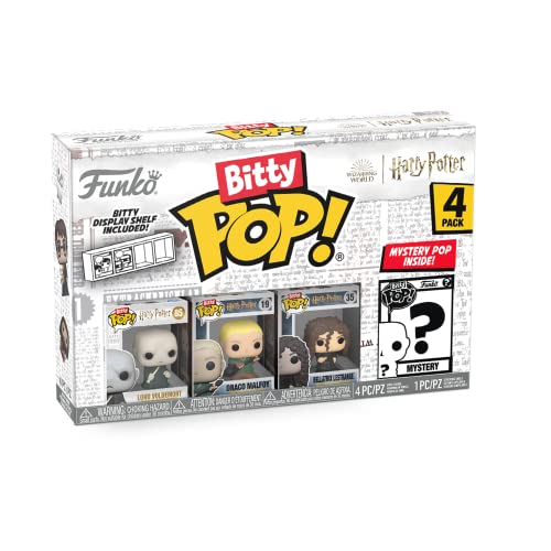 Funko Bitty Pop! Harry Potter - Lord Voldemort™, Draco Malfoy™ (Quidditch™), Bellatrix Lestrange™ Y una Minifigura Misteriosa Sorpresa - 0.9 Inch (2.2 Cm) Coleccionable - Idea de Regalo