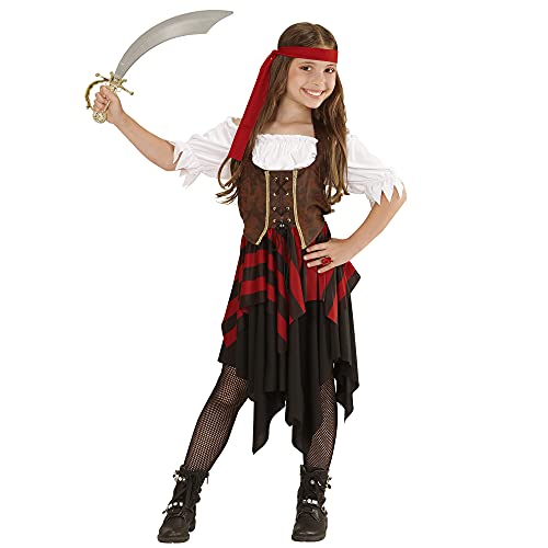 Widmann - Disfraz infantil de pirata, vestido, corsé, diadema, lema fiesta, carnaval