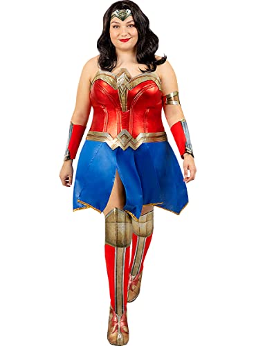 Funidelia | Disfraz de Wonder Woman Oficial para Mujer Talla L ▶ Mujer Maravilla, Superhéroes, DC Comics, Liga de la Justicia - Color: Multicolor - Licencia: 100% Oficial