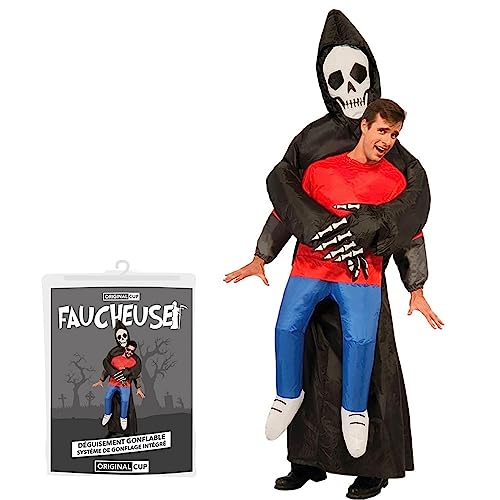 Traje Inflable de la Parca | Disfraz de Halloween Peculiar | Original | Tamaño Adulto | Poliéster Cómodo | Resistente | Sistema de inflación Incluido | OriginalCup®