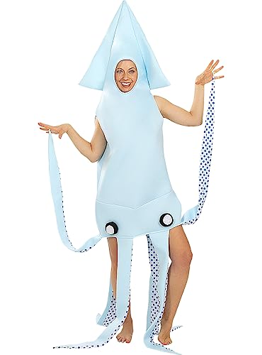 Funidelia | Disfraz de calamar para hombre y mujer Animales - Disfraz para adultos y divertidos accesorios para Fiestas, Carnaval y Halloween - Talla única - Blanco