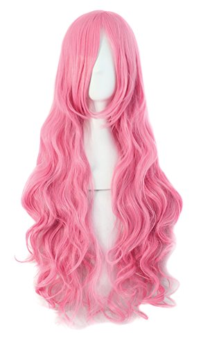 MapofBeauty 80cm/ 32 pulgada largo rizo seorita rizo anime traje Pelucas (Ligero polvo)