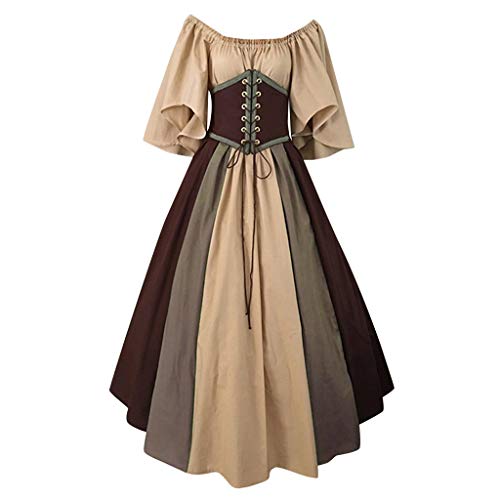 Fossenfeliz Disfraz Bruja Mujer Gótico - Disfraces Medievales Princesa Reina, Vestidos de Fiesta Mujer Tallas Grandes de Halloween Navidad