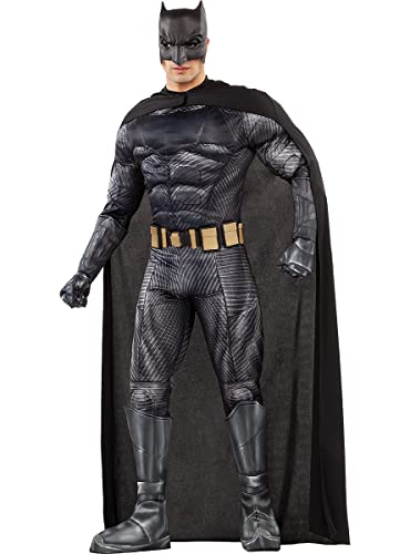 Funidelia | Disfraz de Batman - La Liga de la Justicia para hombre Caballero Oscuro, Superhéroes - Disfraz para adultos y divertidos accesorios para Fiestas, Carnaval y Halloween - Talla M - Negro