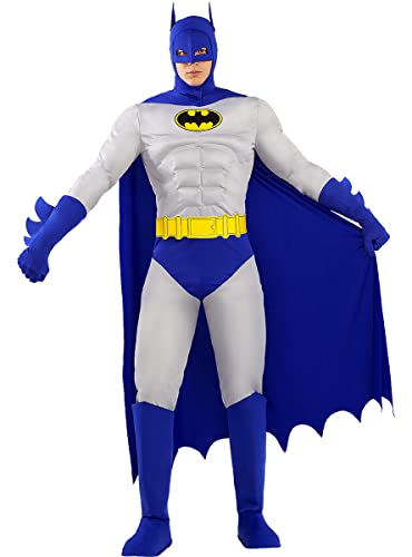 Funidelia | Disfraz de Batman - The Brave and The Bold Oficial para Hombre Talla L ▶ Caballero Oscuro, Superhéroes, DC Comics, Hombre Murciélago - Color: Negro - Licencia: 100% Oficial