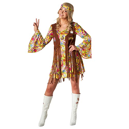 Morph Disfraz Hippie Mujer, Vestido Hippie Mujer Disfraz, Disfraces Hippie Mujer, Disfraz Hippy Mujer, Chaleco Hippie Mujer, Disfraz Años 60 Mujer, Disfraz Mujer Carnaval Talla XL