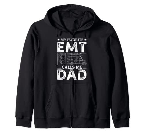 Regalo de EMT para papá Mi paramédico favorito me llama papá Regalo de tecnología médica Sudadera con Capucha