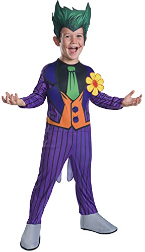 Rubies Disfraz oficial de DC Villain The Joker para niños, talla pequeña de 3 a 4 años