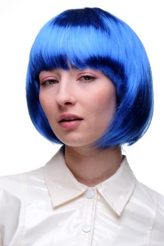 Peluca corte BOB, azul, disco PW0114-PC3
